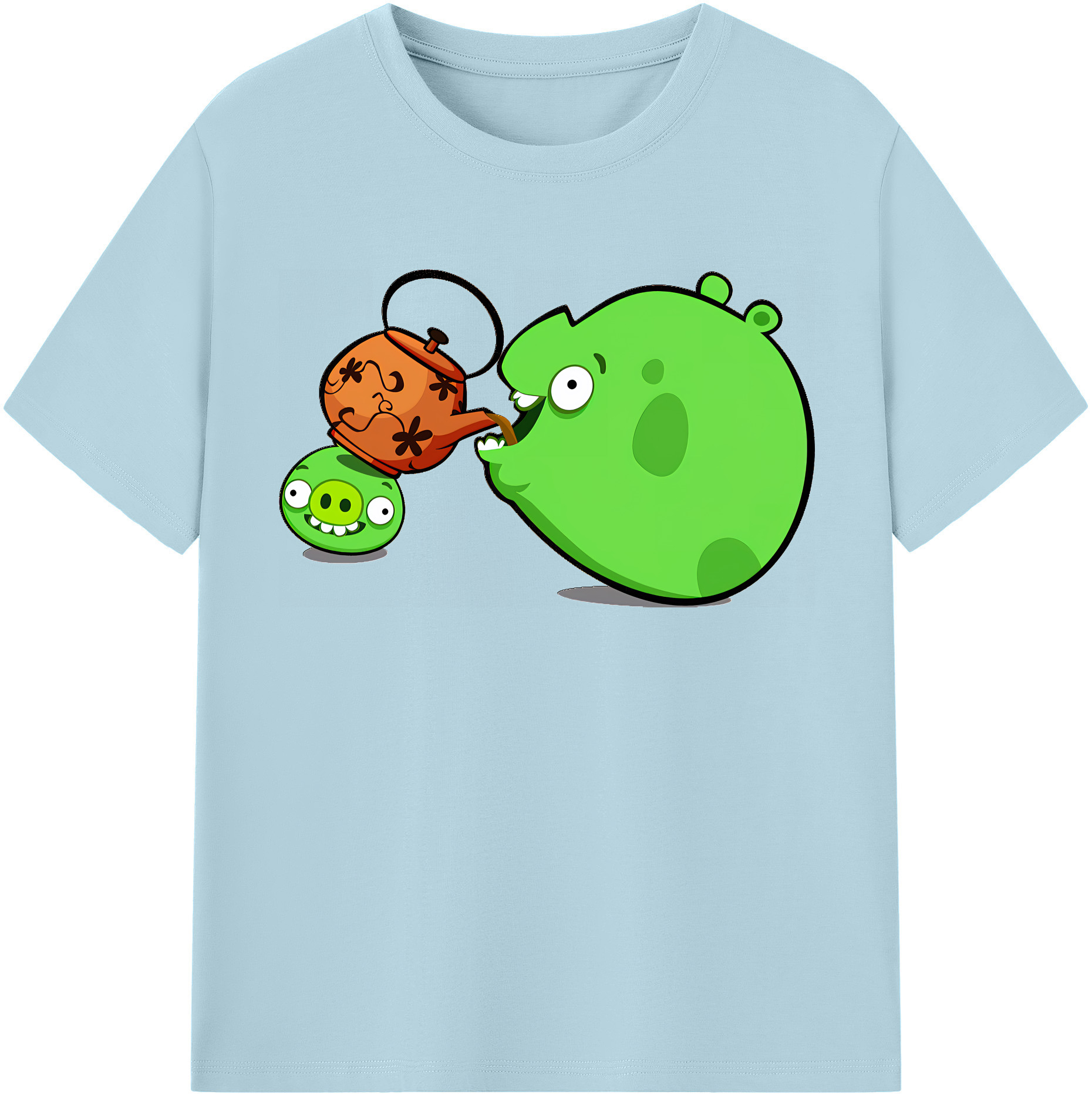 （画像用） Angry Birds アングリーバード 綿100％半袖Tシャツ（フロントプリント）